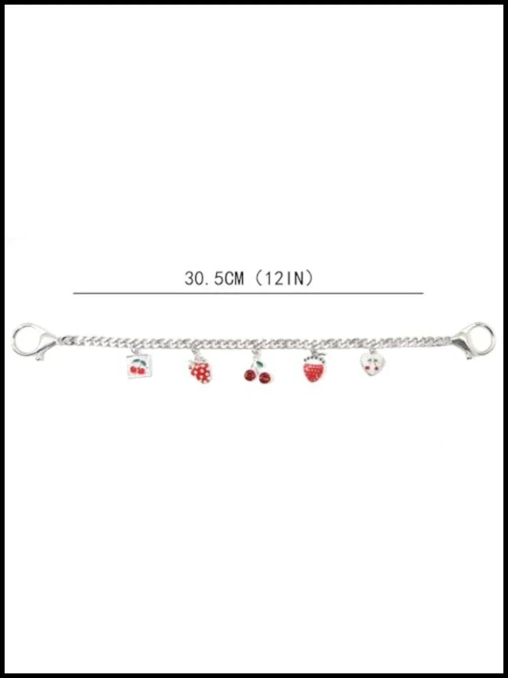 Cherry Purse Charm Keychain for Women - 12in Extendable Bag Charm